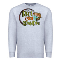Heather Grey reel cool  grandpa Premium Sweatshirt - MaliasSmallBusiness