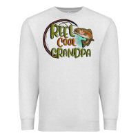 Oatmeal Heather reel cool  grandpa Premium Sweatshirt - MaliasSmallBusiness