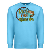 Ocean Blue reel cool  grandpa Premium Sweatshirt - MaliasSmallBusiness