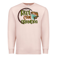 Pale Pink reel cool  grandpa Premium Sweatshirt - MaliasSmallBusiness
