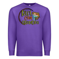 Purple reel cool  grandpa Premium Sweatshirt - MaliasSmallBusiness