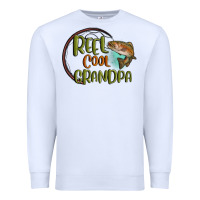 White reel cool  grandpa Premium Sweatshirt - MaliasSmallBusiness