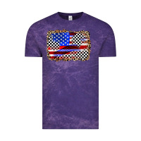 Cloud Purple race american flag Vintage Tee - Zillion Design Studio