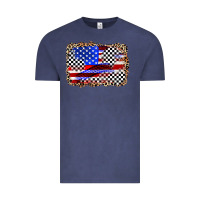 Vintage Denim race american flag Vintage Tee - Zillion Design Studio