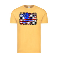 Vintage Mustard race american flag Vintage Tee - Zillion Design Studio