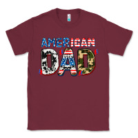Burgundy American dad Classic Tee - AdoDesignShop