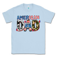 Dusty Blue American dad Classic Tee - AdoDesignShop
