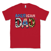 Red American dad Classic Tee - AdoDesignShop