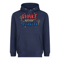 Navy 4th of july america shake your sparkler Heavyweight Hoodie - MaliasSmallBusiness