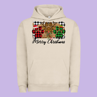 Merry Christmas Paws Urban Hoodie Designed By Bettercallsaul