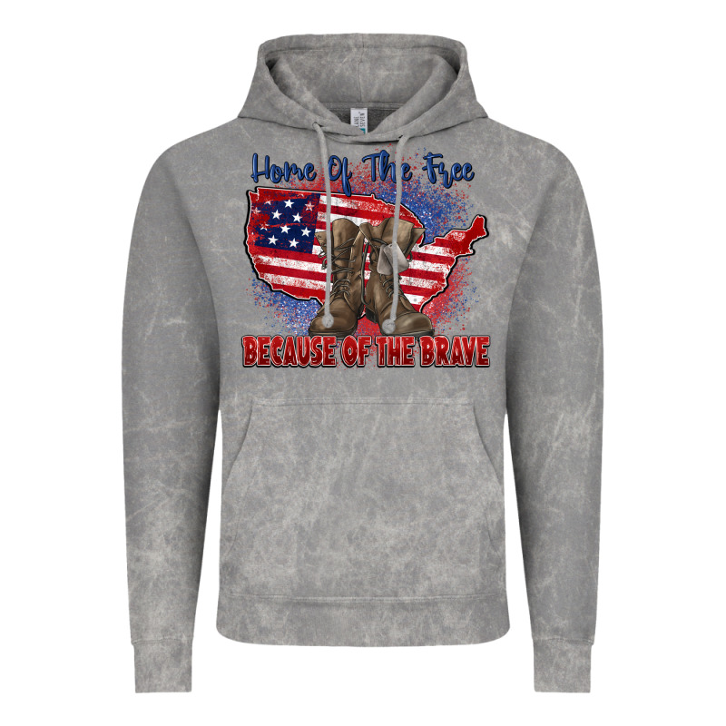 Home Of The Free Because Of The Brave Vintage Hoodie by Zillion Design Studio | Teevron