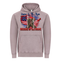 Vintage Zinc home of the free because of the brave Vintage Hoodie - Zillion Design Studio