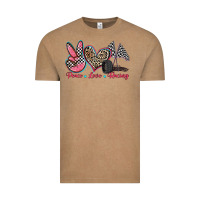 Vintage Coffee peace love racing Vintage Tee - Zillion Design Studio