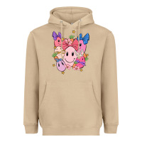Mushroom soft pink easter Heavyweight Hoodie - MaliasSmallBusiness