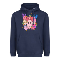 Navy soft pink easter Heavyweight Hoodie - MaliasSmallBusiness