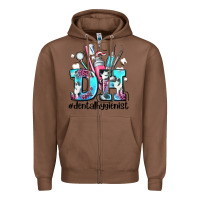 Chestnut d h dental hygienist Zipper Hoodie - AdoDesignShop