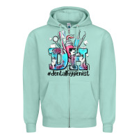 Seafoam d h dental hygienist Zipper Hoodie - AdoDesignShop