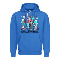 True Royal d h dental hygienist Zipper Hoodie - AdoDesignShop