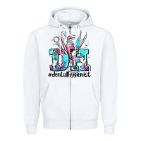 White d h dental hygienist Zipper Hoodie - AdoDesignShop