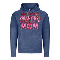 Vintage Denim my favorite valentine call me mom Vintage Hoodie - texasbilliewilder