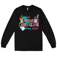 Black best school counselor ever Long Sleeve Tee - AdoDesignShop