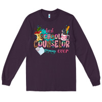 Plum best school counselor ever Long Sleeve Tee - AdoDesignShop