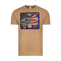 Vintage Camel american flag with cowhide background Vintage Tee - RanaPortraitStore