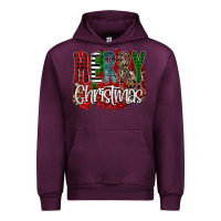 Mauve Wine Merry Christmas Buffalo Plaid Leopard Urban Hoodie - Bettercallsaul