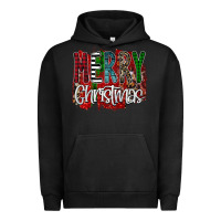Pigment Black Merry Christmas Buffalo Plaid Leopard Urban Hoodie - Bettercallsaul