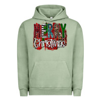 Pigment Oil Green Merry Christmas Buffalo Plaid Leopard Urban Hoodie - Bettercallsaul