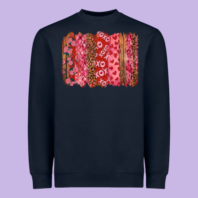 Valentine's Day Xoxo Brushstroke Heavyweight Sweatshirt Designed By Ranaportraitstore