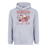 Heather Grey bookish lover social club Heavyweight Hoodie - MaliasSmallBusiness