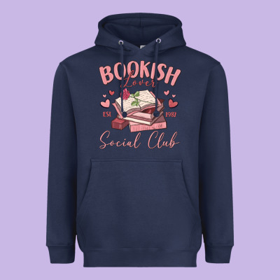 Bookish Lover Social Club Heavyweight Hoodie Designed By Maliassmallbusiness