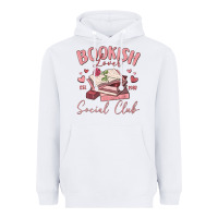 White bookish lover social club Heavyweight Hoodie - MaliasSmallBusiness