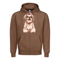 Chestnut shih tzu Zipper Hoodie - Artiststas