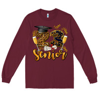 Burgundy 23 senıor wıth champagne Long Sleeve Tee - AdoDesignShop