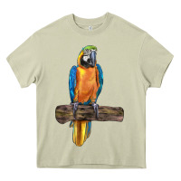 Mossy blue throated macaw Heavy Core Tee - LillyAllenDesigns