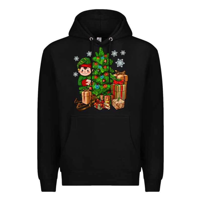 Christmas Elf With Gift Premium Hoodie by BundleAndBundleShop | Teevron