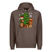 Coffee Christmas Elf With Gift Premium Hoodie - BundleAndBundleShop