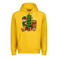 Lemon Christmas Elf With Gift Premium Hoodie - BundleAndBundleShop