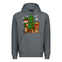 Rock Christmas Elf With Gift Premium Hoodie - BundleAndBundleShop