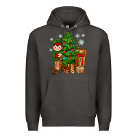Smoke Christmas Elf With Gift Premium Hoodie - BundleAndBundleShop