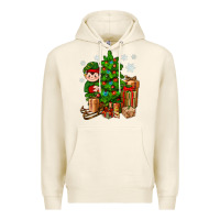 Tofu Christmas Elf With Gift Premium Hoodie - BundleAndBundleShop