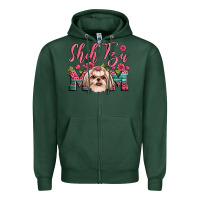 Sports Green shih tzu mom Zipper Hoodie - Artiststas