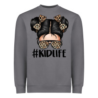 Storm kid life leopard messy bun Heavyweight Sweatshirt - texasbilliewilder