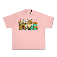Salmon sunflowers coffee cups Urban Heavy Tee - Zillion Design Studio