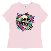 Bubblegum Pink race skull Ladies Tee - AdoDesignShop