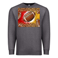 Charcoal Heather team color red and gold football Premium Sweatshirt - MaliasSmallBusiness