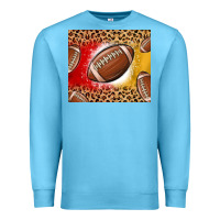 Ocean Blue team color red and gold football Premium Sweatshirt - MaliasSmallBusiness