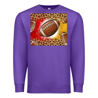 Purple team color red and gold football Premium Sweatshirt - MaliasSmallBusiness